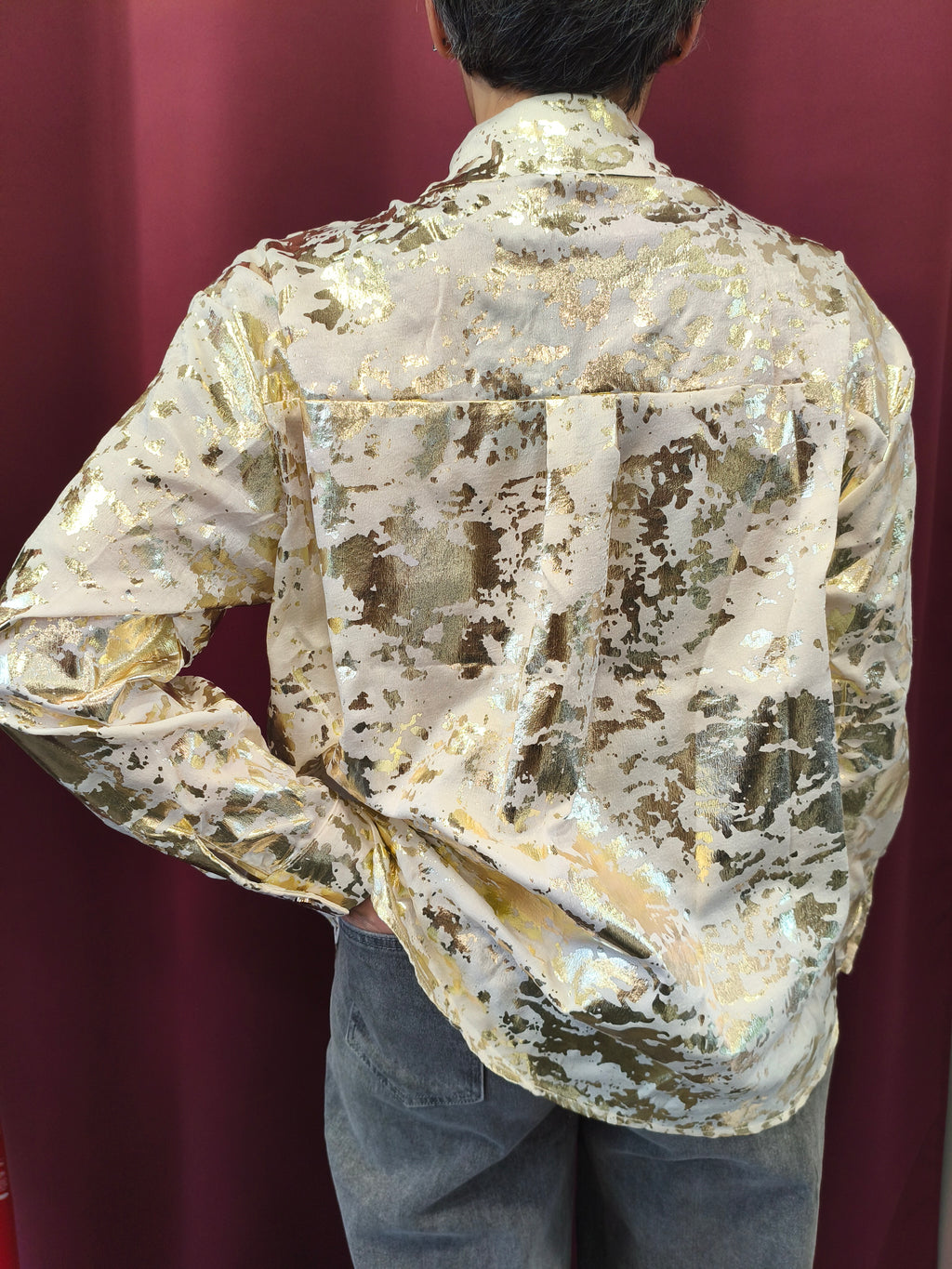 Chemise Blanche et Dorée