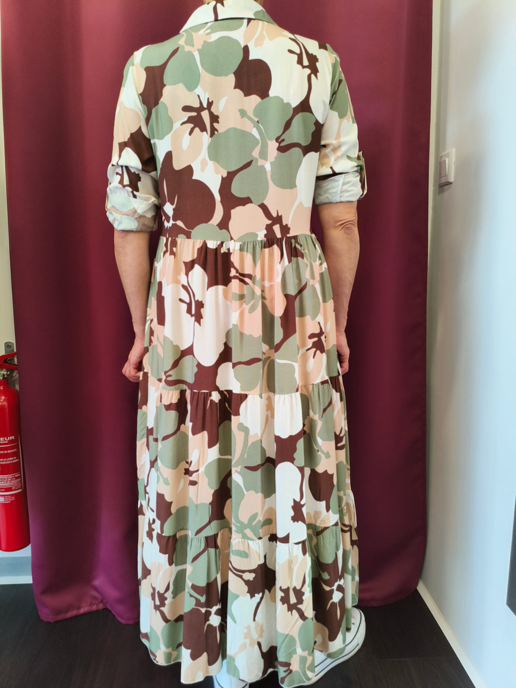 Robe longue imprimée