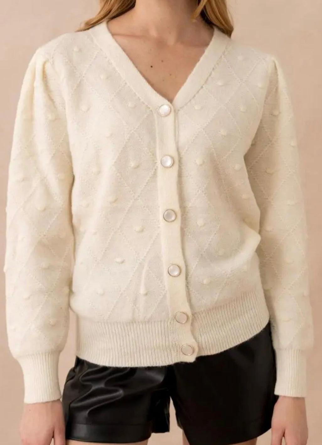 Gilet en maille Ecru