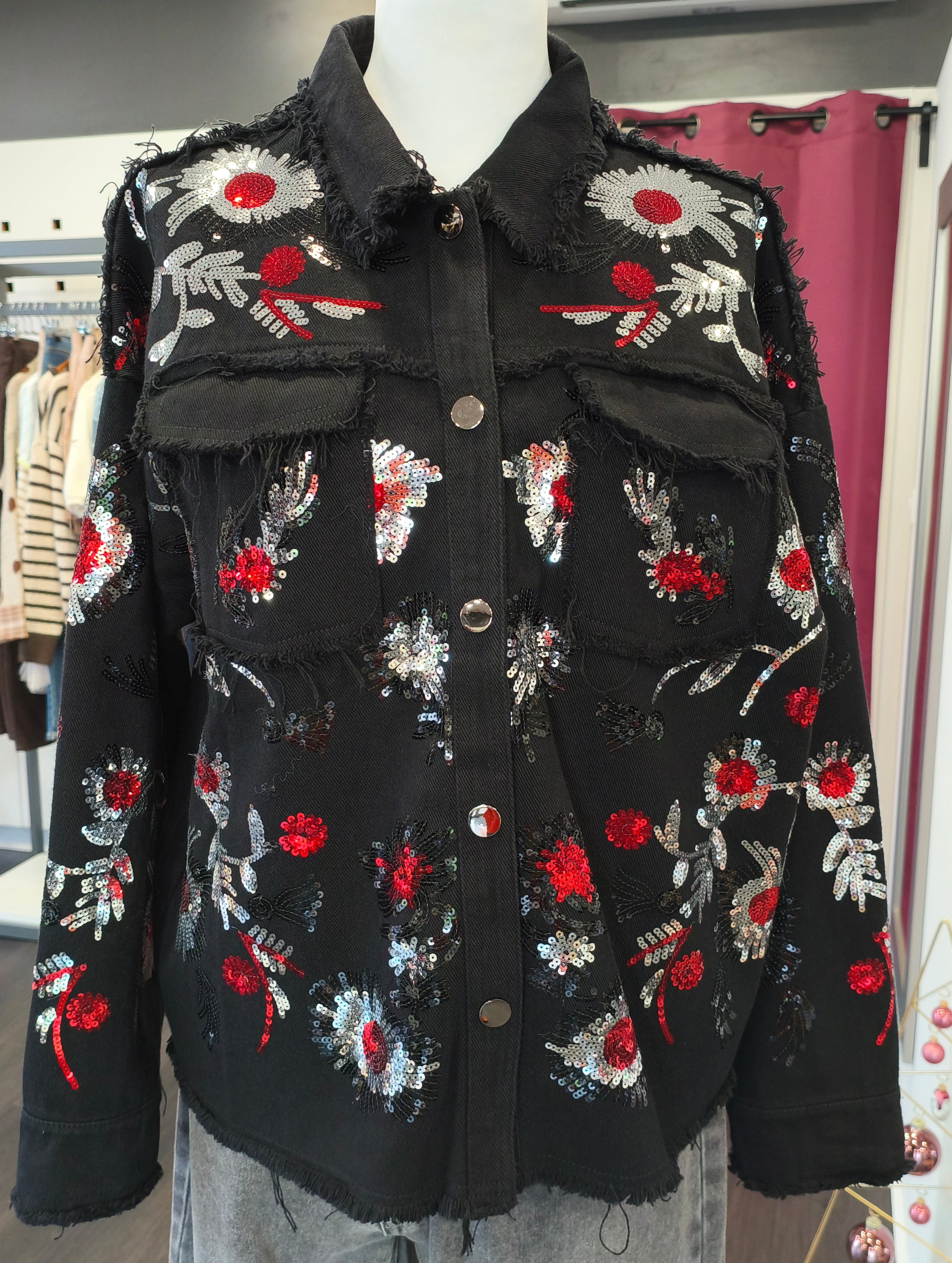 Veste Jeans Manuela noire