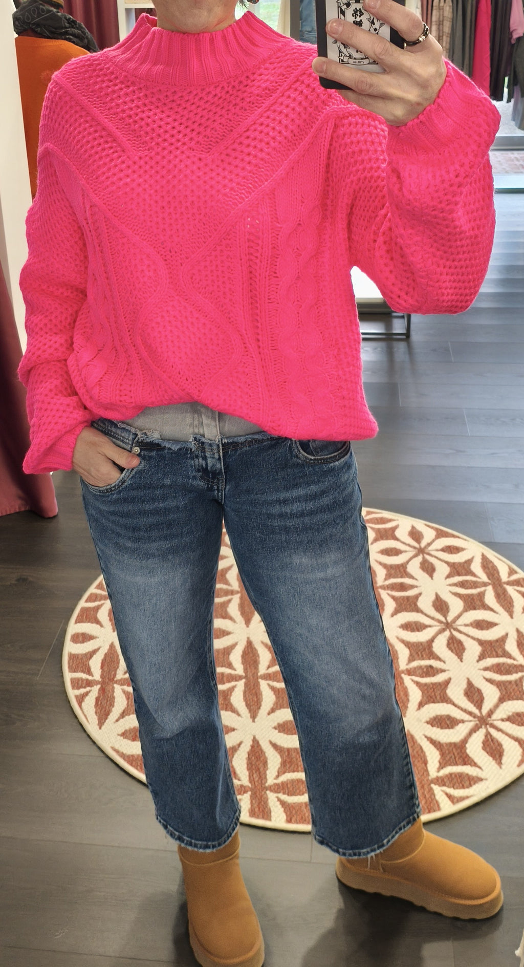 Pull col montant torsadé