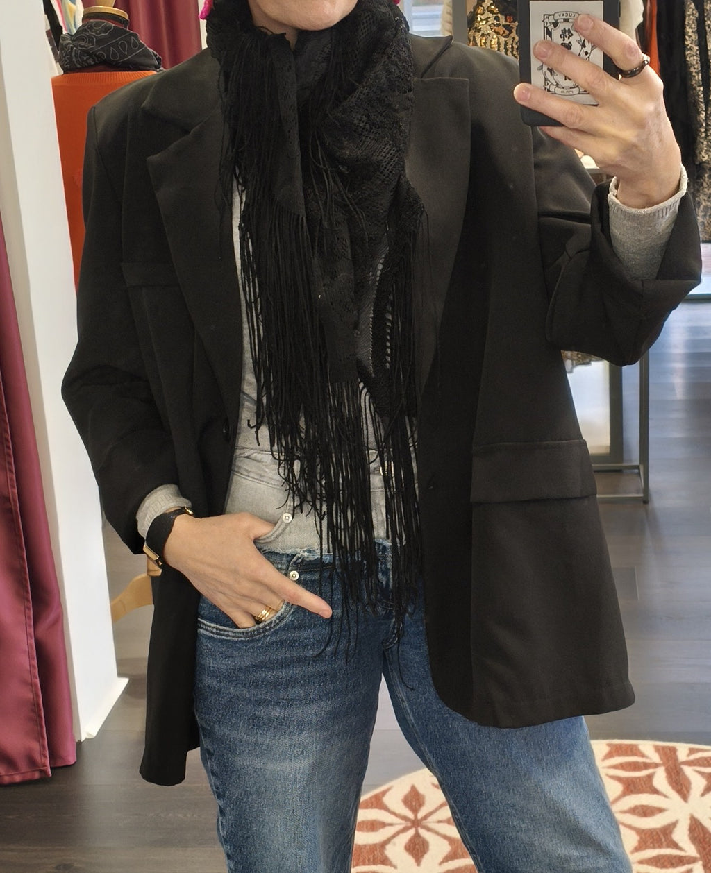 Blazer ouvert dans le dos