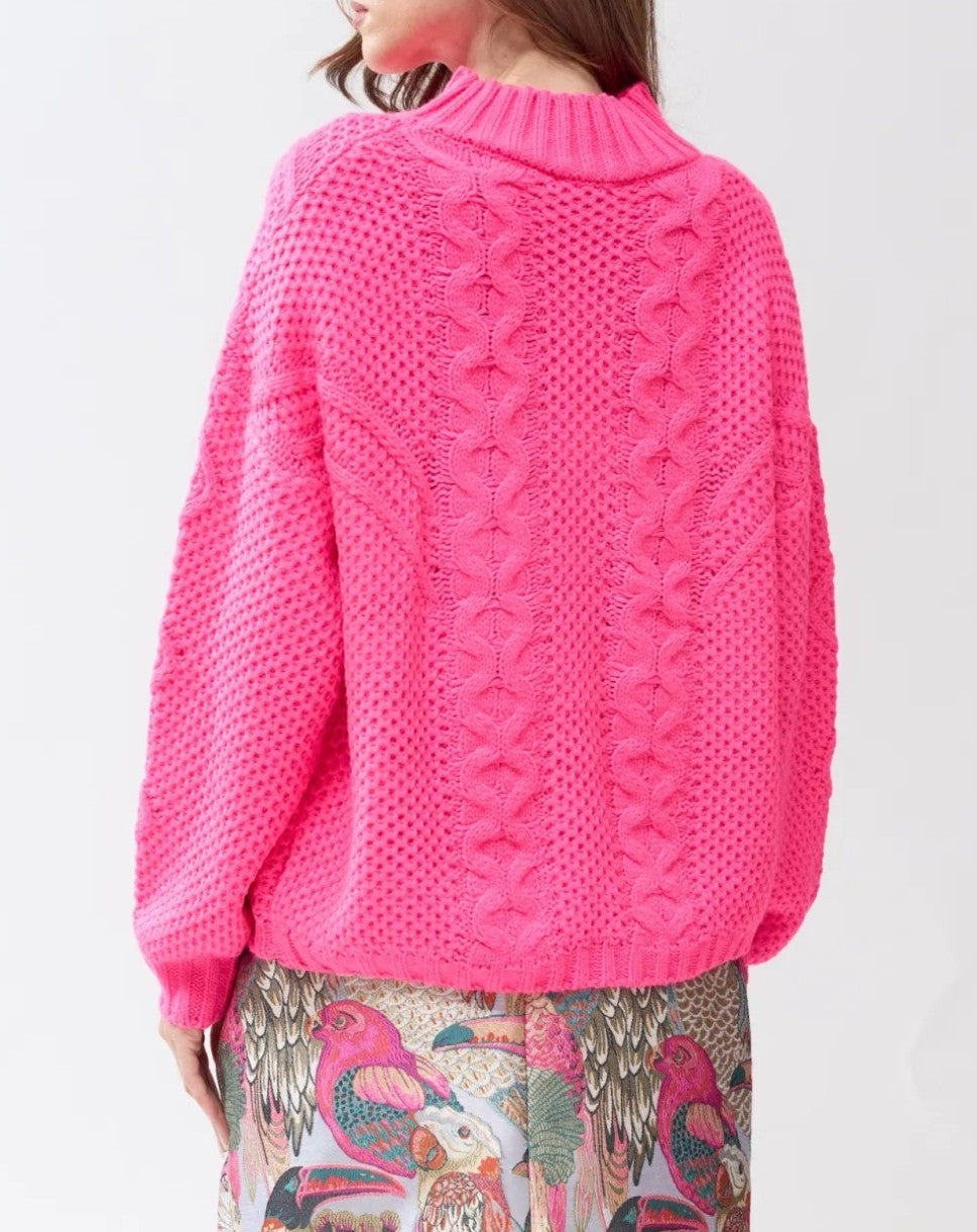 Pull col montant torsadé