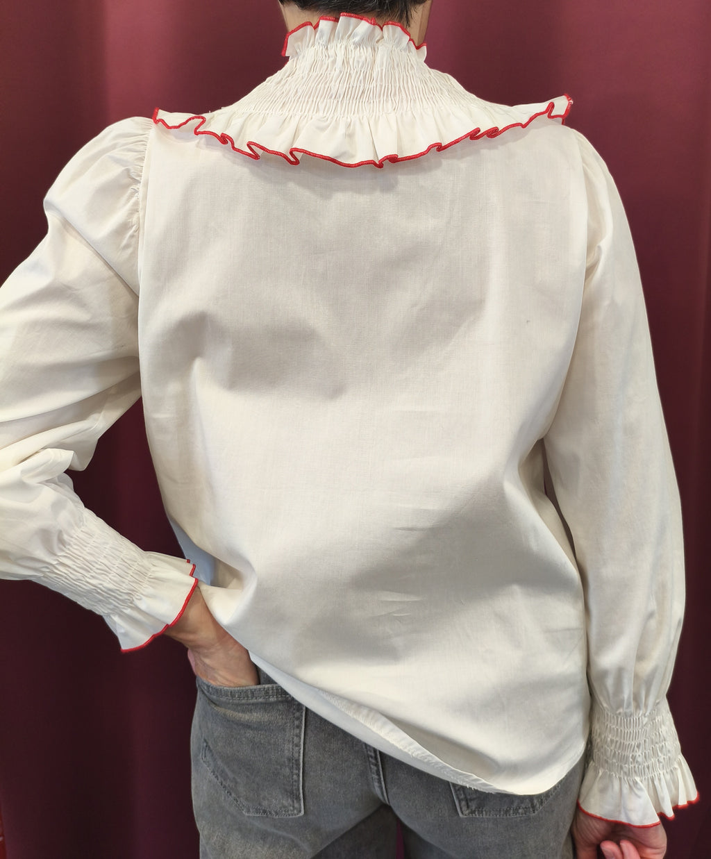 Blouse col "fraise"