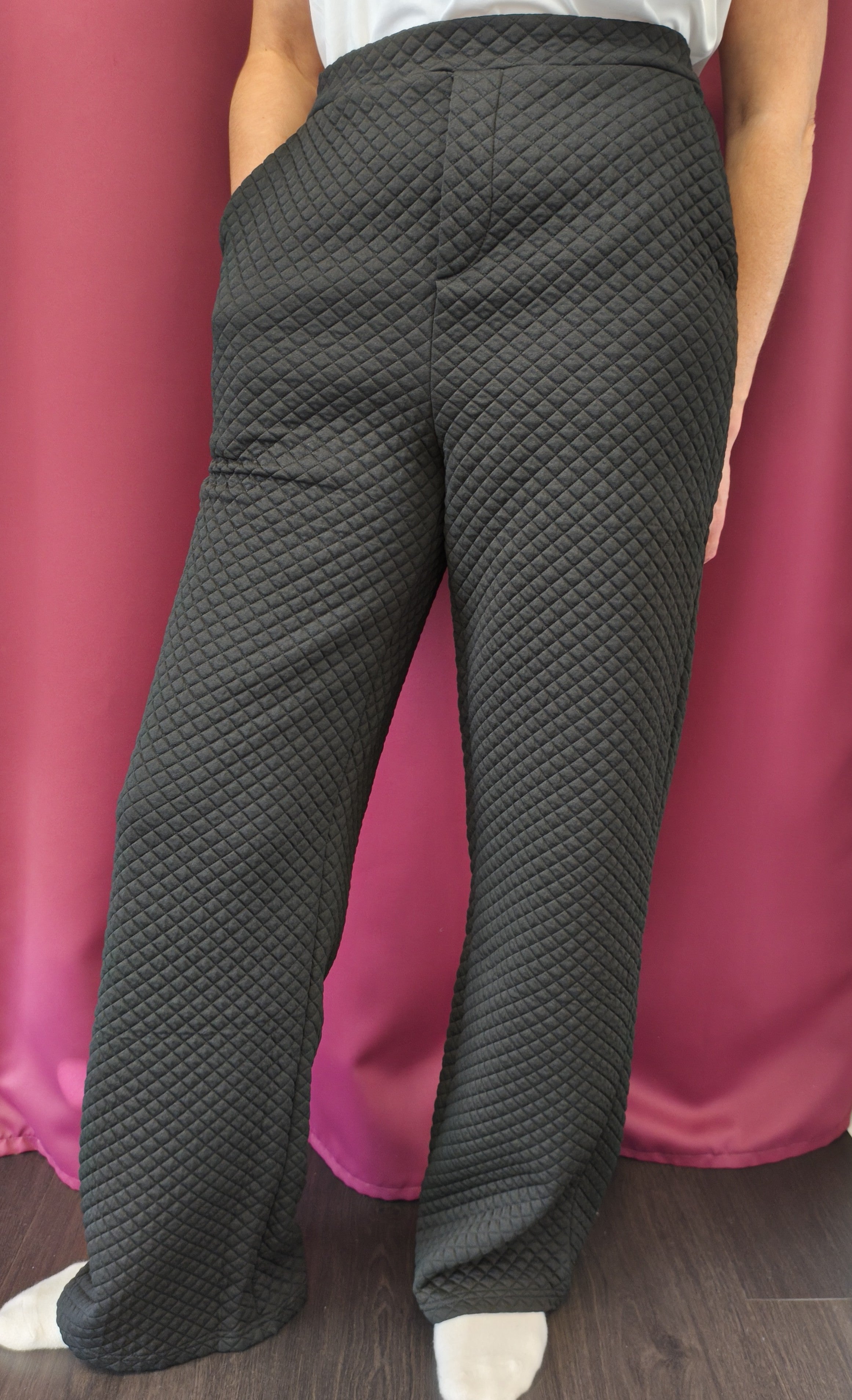 Pantalon matelassé noir